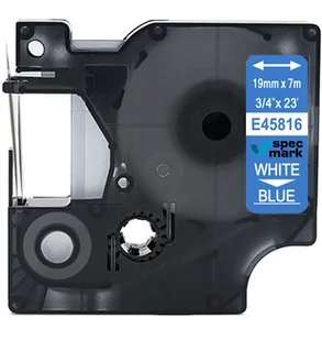 Dymo strefadrukarek.pl Taśma D1 45816 19mm x 7m niebieska biały nadruk - zamiennik | OSZCZĘDZAJ DO 80% - ZADZWOŃ! 730811399 PROMOCJA! D1-45816 - Etykiety do drukarek - miniaturka - grafika 5