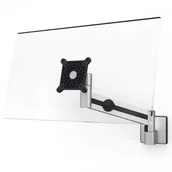 Uchwyty do monitorów - Uchwyt na monitor LCD 21-27'' z ramieniem mocowanie do ściany srebrny /509023/ DU1652 - miniaturka - grafika 1