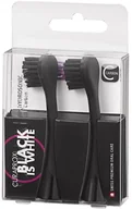 Końcówki do szczoteczek elektrycznych - Curaprox Curparox Hydrosonic Black is White Carbon - końcówki do szczoteczki Sonicznej Black is White z węglem aktywnym - miniaturka - grafika 1