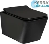 Miski WC - Kerra Miska WC 51,5x36x34 cm podwieszana bezkołnierzowa + deska SLIM soft close, czarny mat Tinos Tinos BLM - miniaturka - grafika 1