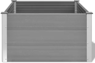 vidaXL Donica ogrodowa, WPC, 100x100x54, szara - Donice - miniaturka - grafika 3