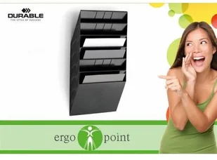 Durable Zestaw sześciu poziomych pojemników Durable Flexiboxx A4 czarny 1709785060 - Półki na dokumenty - miniaturka - grafika 3