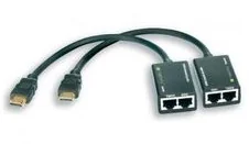 Techly Extender HDMI po skrętce Cat. 5e/6 do 30m, czarny 301153 - Złącza, przejściówki, adaptery - miniaturka - grafika 4