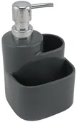 Mydelniczki i dozowniki mydła - Kuchinox Kuchinox Abby Dozownik ceramiczny ciemnoszary błyszczący AMP001M - miniaturka - grafika 1