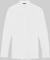 Koszule męskie - Borgio koszula lenola 00331 długi rękaw biały slim fit - miniaturka - grafika 1