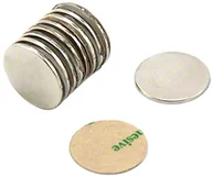 Dekoracje domu - first4magnetsTM first4magnets F309NA-10 magnesy neodymowe N42, 10 sztuk, samoprzylepne, metalowe, srebrne, północny biegun, 1 kg siły przyciągania, 15 mm średnicy, 1 mm grubości F309NA-10 - miniaturka - grafika 1