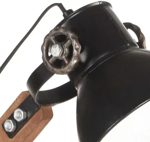 VidaXL Industrialna lampa stołowa, czarna, okrągła, 58x18x90 cm, E27 320553  VidaXL - Lampy pozostałe - miniaturka - grafika 6