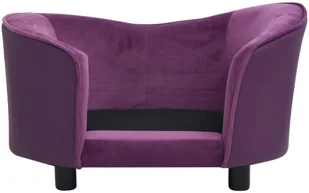 Vidaxl Lumarko Sofa dla psa, burgundowa, 69x49x40 cm, plusz i sztuczna skóra! 171035 - Legowiska dla psów - miniaturka - grafika 4