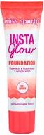 Podkłady do twarzy - Miss Sporty Insta Glow Foundation 30 ml Rozjaśniający podkład 001 Ivory - miniaturka - grafika 1
