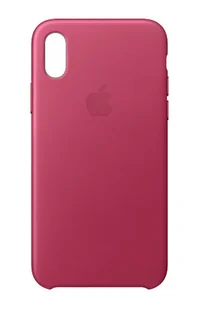 Apple Leather Case do iPhone X Pink Fuchsia (MQTJ2ZM/A) - Etui i futerały do telefonów - miniaturka - grafika 2