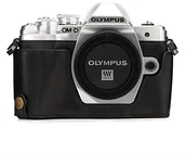 Akcesoria fotograficzne - MegaGear megagear "zawsze gotowa" skórzana torba na aparat do Olympus OM-D E-M10 III  Half-Bottom pokrowiec ochronny  wytrzymały, odporność na zarysowania i uderzenia, czarny MG1350 - miniaturka - grafika 1