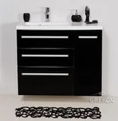 Szafki łazienkowe - Szafka wisząca z umywalką 90/39/3L seria Fokus C FKS-C-U90/39/3L + Clever - miniaturka - grafika 1