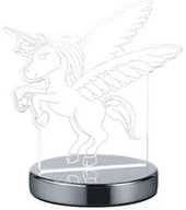 Lampy stojące - Trio Dziecięca LAMPKA biurkowa KARO R52491106 stojąca LAMPA stołowa LED 7W pegaz chrom przezroczysty - miniaturka - grafika 1