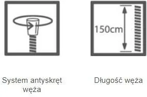 Laveo Pretto Zestaw prysznicowy punktowy chrom NLP00AD - Zestawy prysznicowe - miniaturka - grafika 3