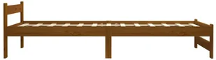 vidaXL Lumarko Rama łóżka, miodowy brąz, lite drewno sosnowe, 90 x 200 cm 322005 - Łóżka - miniaturka - grafika 5
