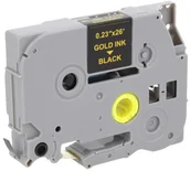 Etykiety do drukarek - Brother Zamiennik taśmy TZE-314 6mm czarna/złoty - miniaturka - grafika 1