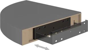 vidaXL vidaXL Narożne półki ścienne, 2 szt., połysk, szare, 25x25x3,8 cm, MDF - Półki do salonu - miniaturka - grafika 9