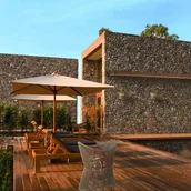 Lampy ogrodowe - Mantra Kinkiet zewnętrzny Polinesia - miniaturka - grafika 1