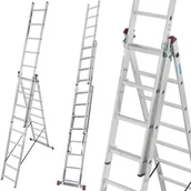 Drabiny - Krause 996 99674934 Drabina aluminiowa 3x9 CORDA wysokość robocza 6,20m) 74934-uniw - miniaturka - grafika 1