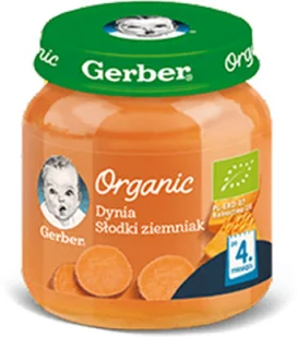 GERBER ORGANIC Dynia/Słodki ziemniak po 4 m-cu 125 g - Desery dla dzieci - miniaturka - grafika 2