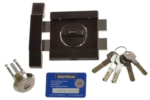 Gerda ZAMEK NAWIERZCHNIOWY ZX 1000 KOLOR CZARNY ATEST KLASA C ZX 1000 - Zamki i wkładki - miniaturka - grafika 2