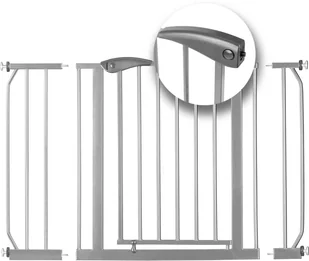 Barierka zabezpieczająca bramka na schody i drzwi Ricokids szara - Zabezpieczenia dla dzieci Barierka zabezpieczająca bramka na schody i drzwi Ricokids szara - Zabezpieczenia dla dzieci - miniaturka - grafika 1