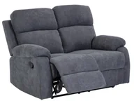 Sofy i kanapy - Vente-Unique Sofa 2-osobowa TOLZANO z tkaniny, z funkcją relaksu kolor antracytowy - miniaturka - grafika 1