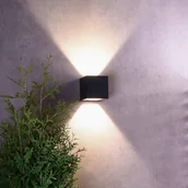 Lampy ogrodowe - Deko-Light Kinkiet zewnętrzny LED Jabbah ciemnoszary, up/down - miniaturka - grafika 1