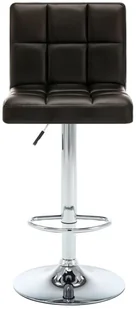 vidaXL Stołki barowe, 2 szt., brązowe, sztuczna skóra - Taborety i hokery - miniaturka - grafika 4