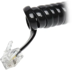 NoName Kabel telefoniczny skręcany 4m Czarny TEL0032A-4,2 - Kable miedziane - miniaturka - grafika 3