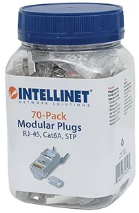 Intellinet Intellinet Wtyk modularny RJ45 8P8C Cat6A STP na drut i linkę słoik 70 szt 790505 - Wtyczki i adaptery - miniaturka - grafika 2