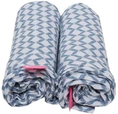 Koce i narzuty dla dzieci - Motherhood Otulacze muślinowe bawełniane Premium, 100x120 cm, Niebieski Classics, 2 szt. - miniaturka - grafika 1