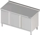 Stoły gastronomiczne - Stalgast Stół przyścienny z szafką drzwi skrzydłowe 1900x600x850 mm 980546190 - miniaturka - grafika 1