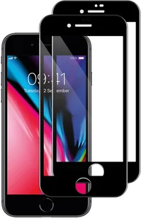 movear 2 szt. Szkło Hartowane 3D Apple iPhone 8 / 7 (4.7") na Cały Ekran GLASS mSHIELD 3D PRO czarne pyłoszczelne pełny klej A0I87G3P14ABK2 - Szkła hartowane na telefon - miniaturka - grafika 3