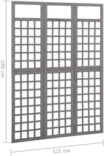 VidaXL Lumarko Parawan pokojowy 3-panelowy/trejaż, drewno jodłowe, 121x180 cm 316486 VidaXL - Parawany - miniaturka - grafika 6