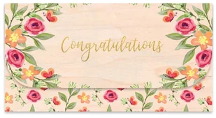 Koperta upominkowa drewniana Gratulacje - Powieści i opowiadania - miniaturka - grafika 2