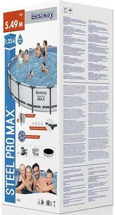 Bestway Basen ogrodowy okrągły Steel Pro 56462 stalowa rama 549x122cm 56462 - Baseny ogrodowe - miniaturka - grafika 6