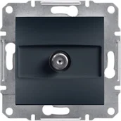 Gniazdka elektryczne - Schneider Asfora gniazdo antenowe SAT poddtynkowe końcowe 1dB antracyt EPH3700171 - miniaturka - grafika 1