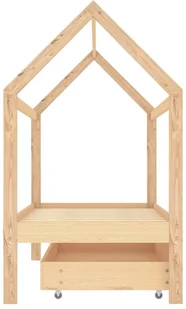 VidaXL Rama łóżka dziecięcego z szufladą, sosnowa, 80x160 cm - Łóżka dla dzieci i młodzieży - miniaturka - grafika 5