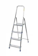 Drabiny - DRABEST Drabina 4 stopniowa aluminiowa domowa 125 kg - miniaturka - grafika 1