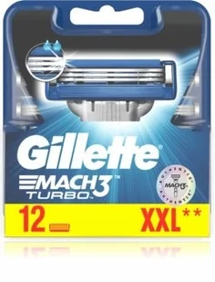 Gillette Mach 3 Turbo Ostrza 12szt 100% Oryginał - Maszynki do golenia i wkłady - miniaturka - grafika 2