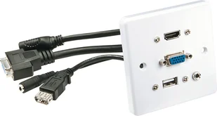 Lindy 60220 Moduł ścienny VGA HDMI USB 3.5mm jack stereo LY-60220 - Gniazdka elektryczne - miniaturka - grafika 3