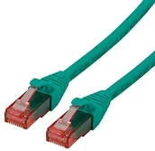 Kable miedziane - Rotronic ROLINE 21152500 przewód krosowy "Kat.6 UTP, LSOH ", Component Level, zielony 0,5m 21152530 - miniaturka - grafika 1