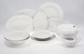 Serwisy obiadowe - Chodzież Serwis obiadowy dla 12 os 44 częsci C000 YVETTE Biała - miniaturka - grafika 1