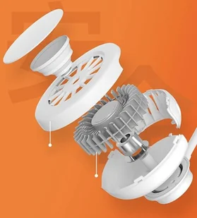 Wentylator Hurtel Przenośny wentylator wiatrak na szyję akumulator 1800 mAh + kabel micro USB niebieski 61412-0 - Wentylatory - miniaturka - grafika 9