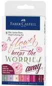 Kredki, ołówki, pastele i pisaki - Faber-Castell Pisaki artystyczne  - PITT ARTIST PENS HAND LETTERING PINKS - zestaw 8 szt - miniaturka - grafika 1
