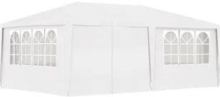 vidaXL Namiot imprezowy ze ściankami, 4x6 m, biały, 90 g/m - Pawilony ogrodowe - miniaturka - grafika 7