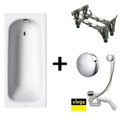 Wanny - Kaldewei Saniform Plus 362-1 Zestaw 160x70x41 biały 111700010001+495121+581470020000 - miniaturka - grafika 1