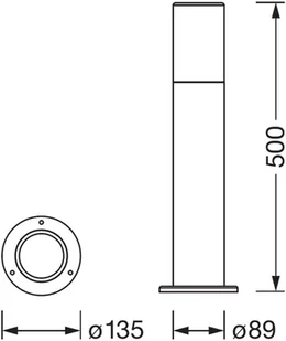 LEDVANCE Endura Classic Pipe lampa cokołowa - Lampy ogrodowe - miniaturka - grafika 5