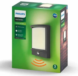 Philips myGarden Kinkiet LED Samondra z czujnikiem, 1x12 W, 1739293P0 Signify - Lampy ogrodowe - miniaturka - grafika 6